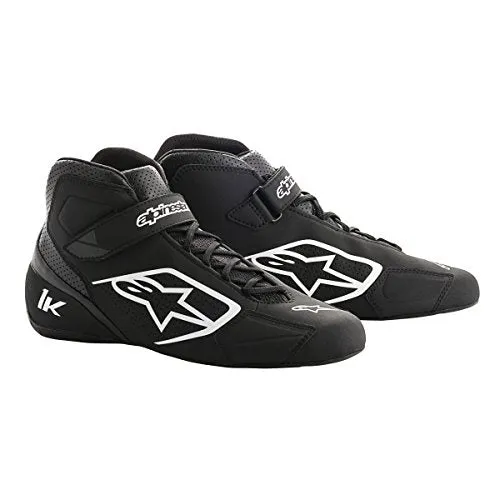 Alpinestars 2712018-12B-10 Tech 1-K Shoes, Black/White, Size 10