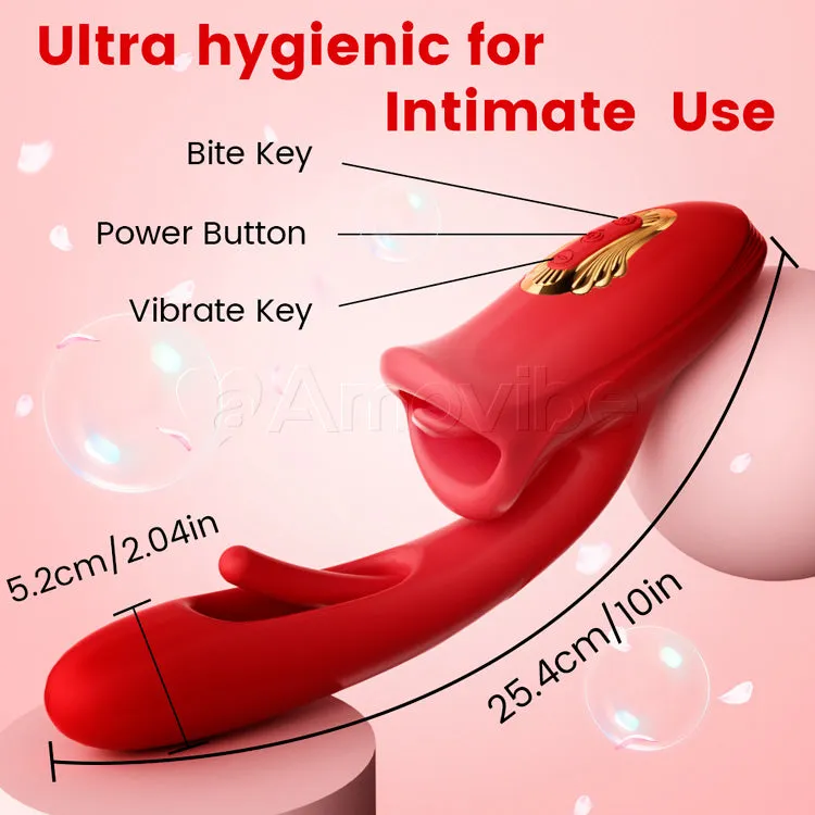 Amara - G Spot Flapping Vibrator with Kissing Function & Vibrating Tongue