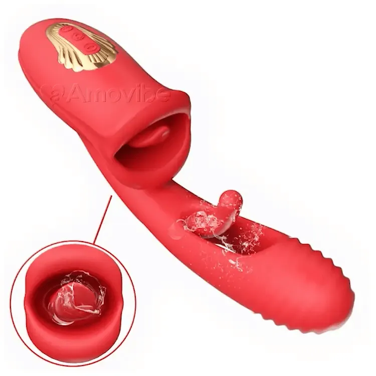 Amara - G Spot Flapping Vibrator with Kissing Function & Vibrating Tongue