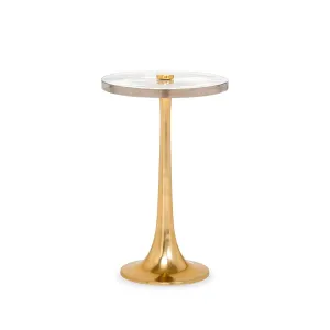 Antonia Side Table Polished Brass