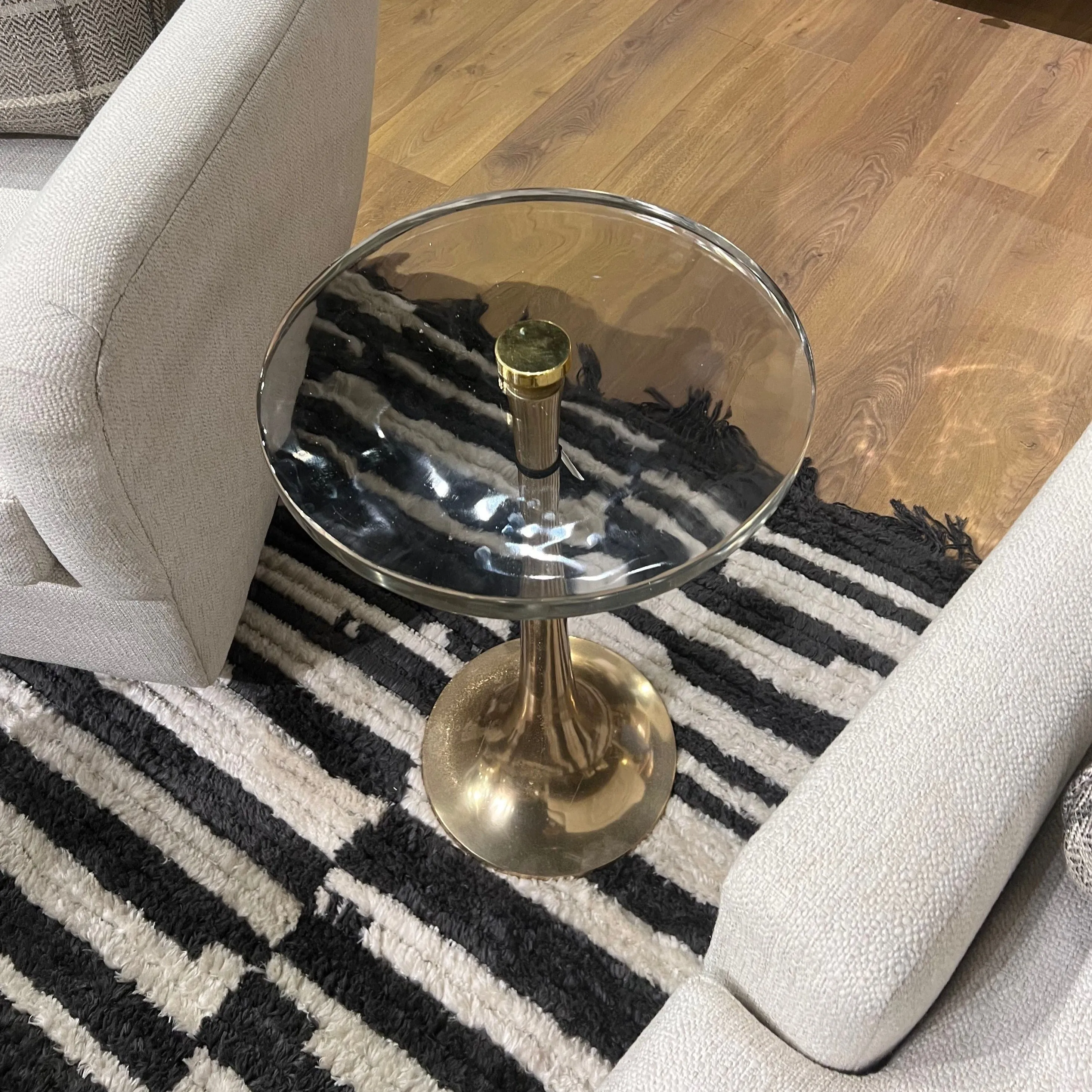 Antonia Side Table Polished Brass