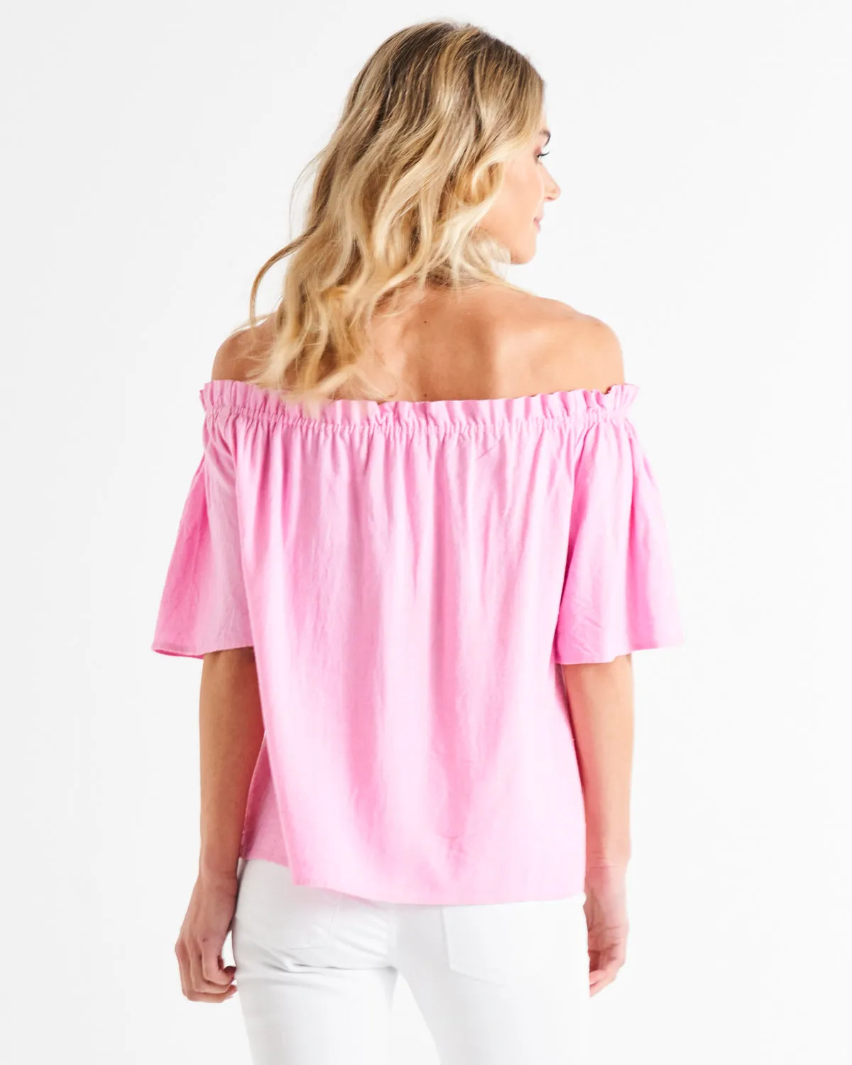 Betty Basics Jessica Shoulder Top Prism Pink