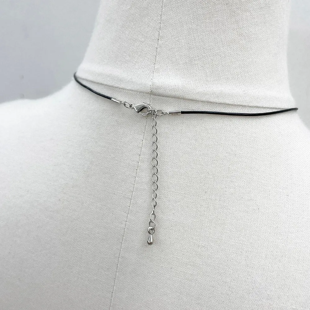 Black String Pendant Necklace OJ03