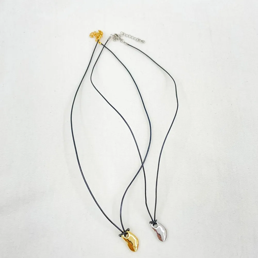 Black String Pendant Necklace OJ03