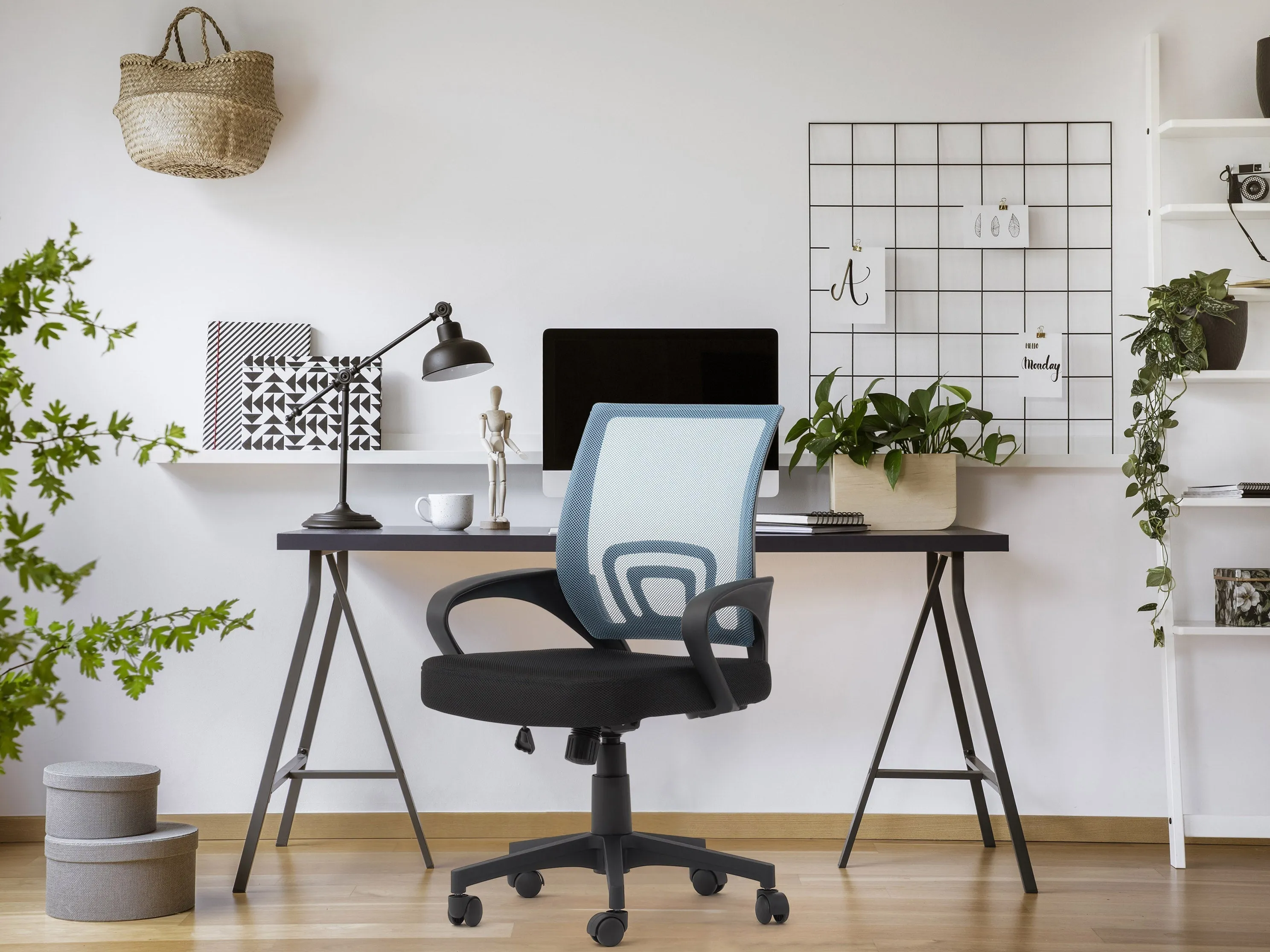 Blue Mesh Back Office Chair