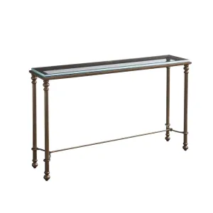 Bluff Metal And Glass Console