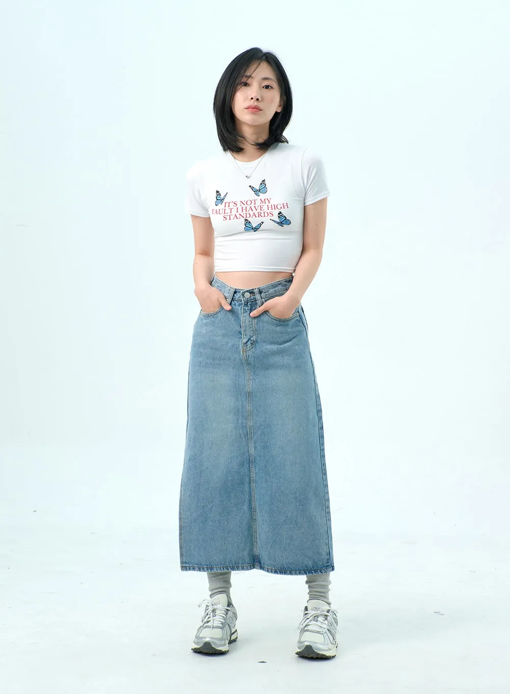 Butterfly Cropped Tee OY318