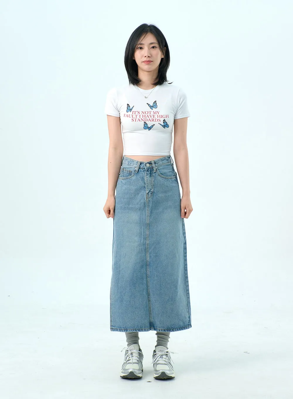 Butterfly Cropped Tee OY318