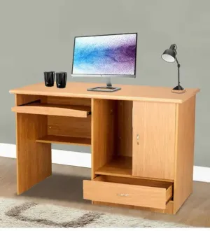 Computer Table with Side Storage & Drawer