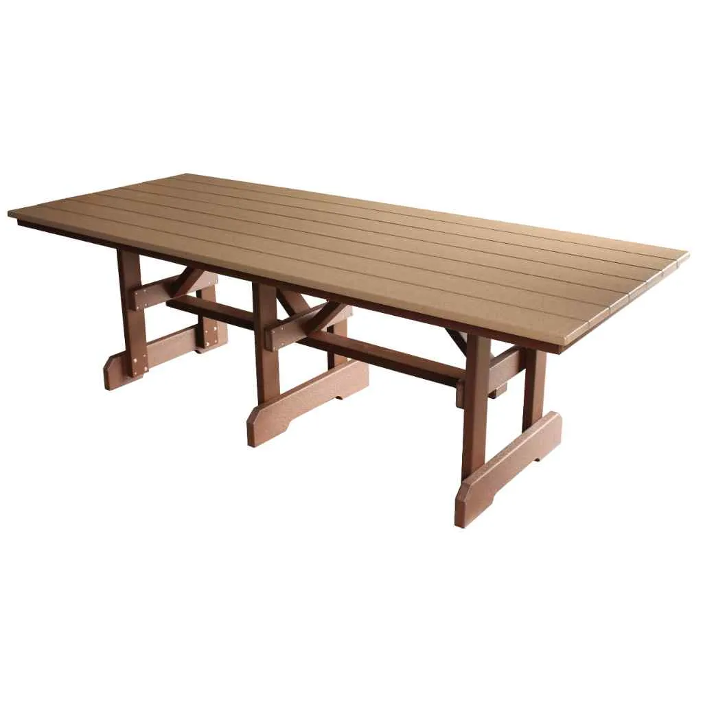 Counter Rectangle Table with Umbrella Hole - 8ft Length