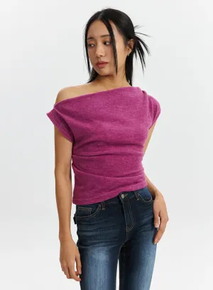 Cowl Off-Shoulder Tee CD321