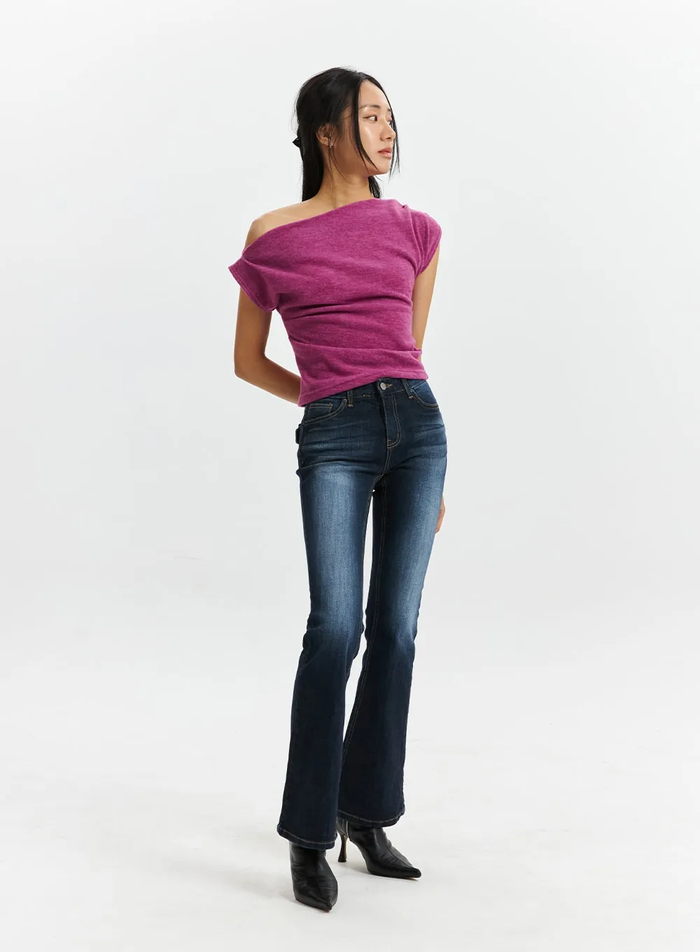 Cowl Off-Shoulder Tee CD321