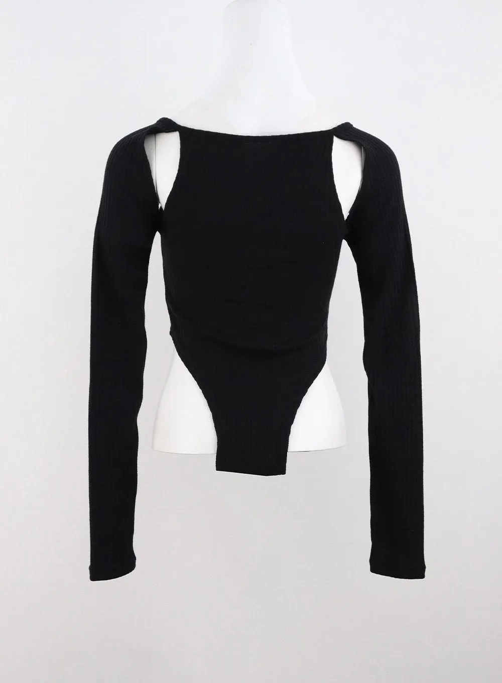 Cut-Out Crop Long Sleeve Top CO313