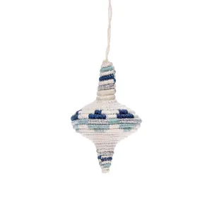 Diamond Shape Blue Metallic Ornament