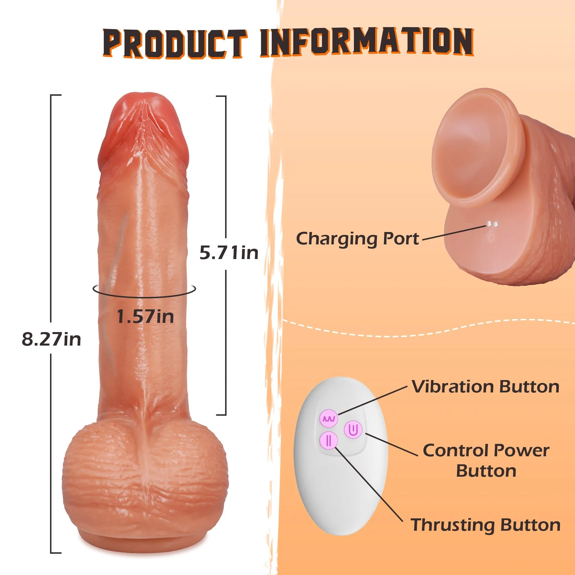 Everett - Thrusting Dildo with Vibration