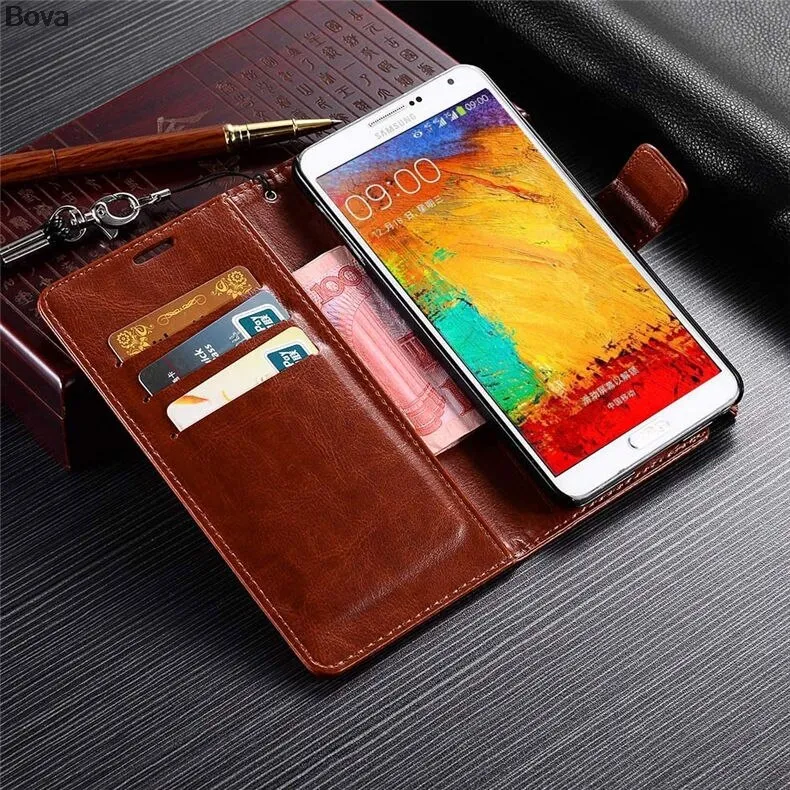 For fundas samsung Note 3 card holder cover case for samsung galaxy note 3 N9000 leather phone case ultra thin wallet flip cover