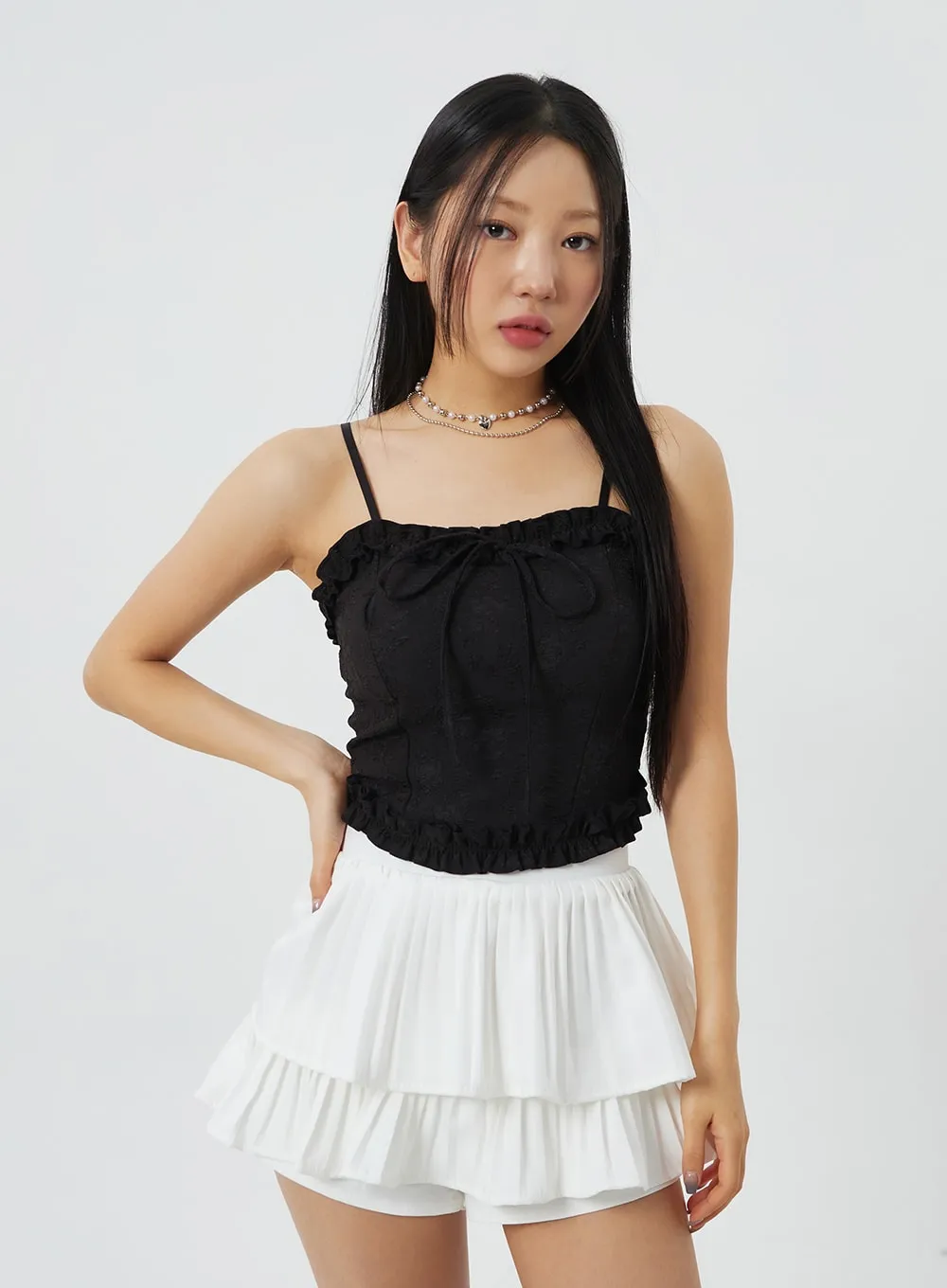 Frill Thin Strap Top BF323