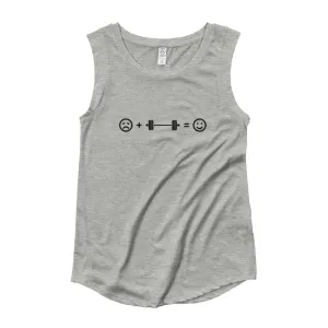 Happy Barbell Ladies’ Cap Sleeve T-Shirt