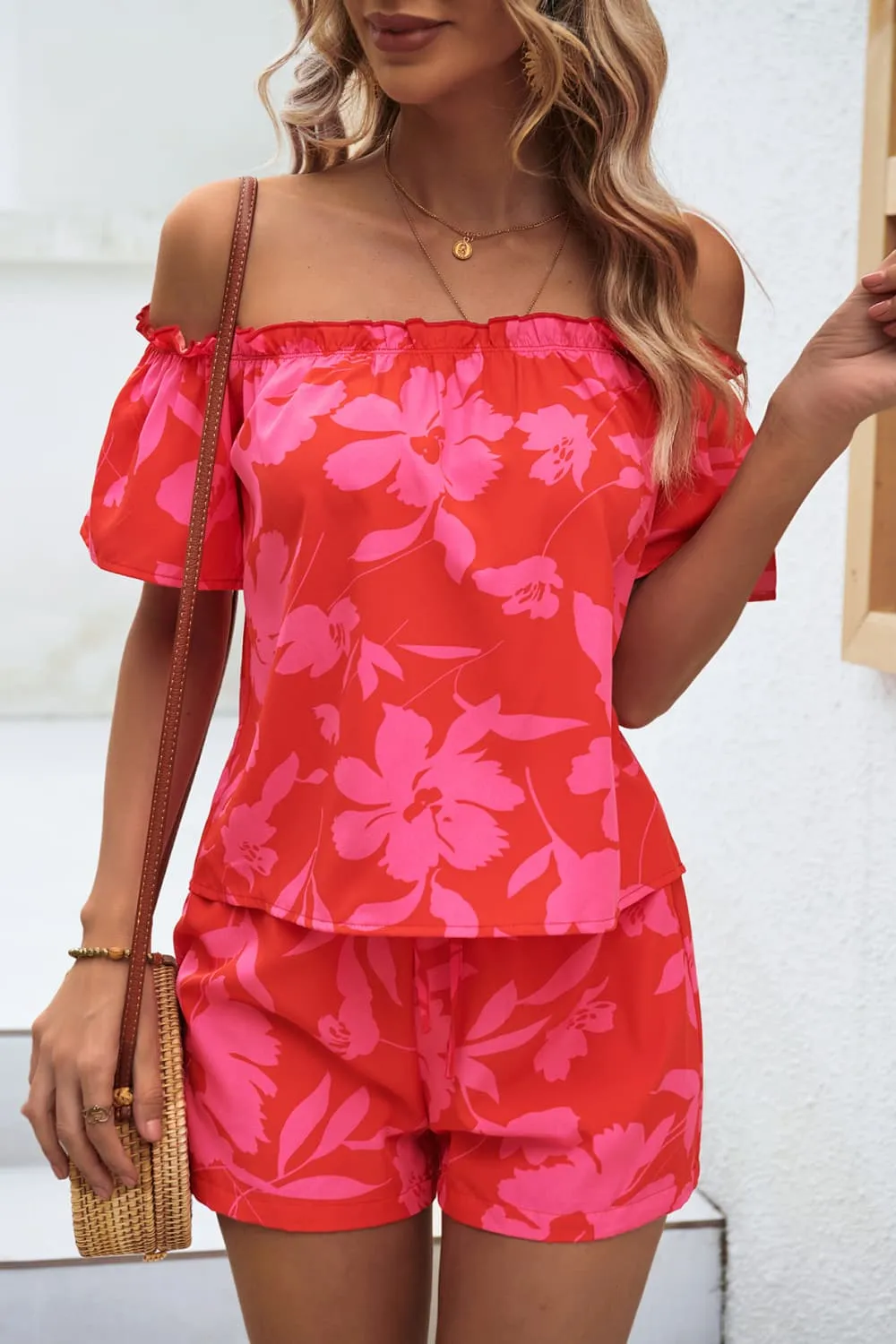 Hawaiian Resort Top and Shorts Set