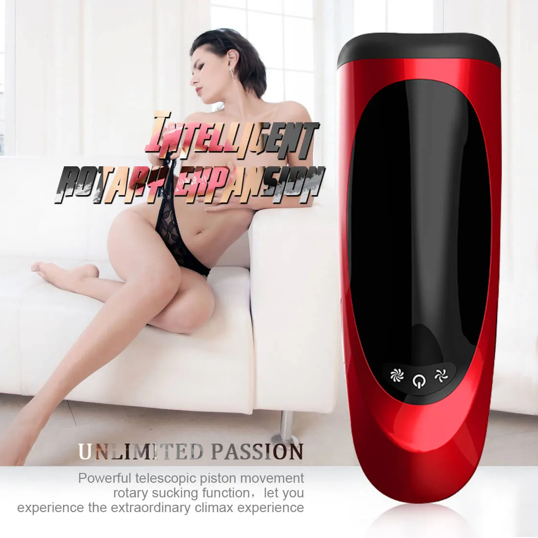 High Speed Rotation Intelligent Voice Masturbator 4D Oral Sucker Toy