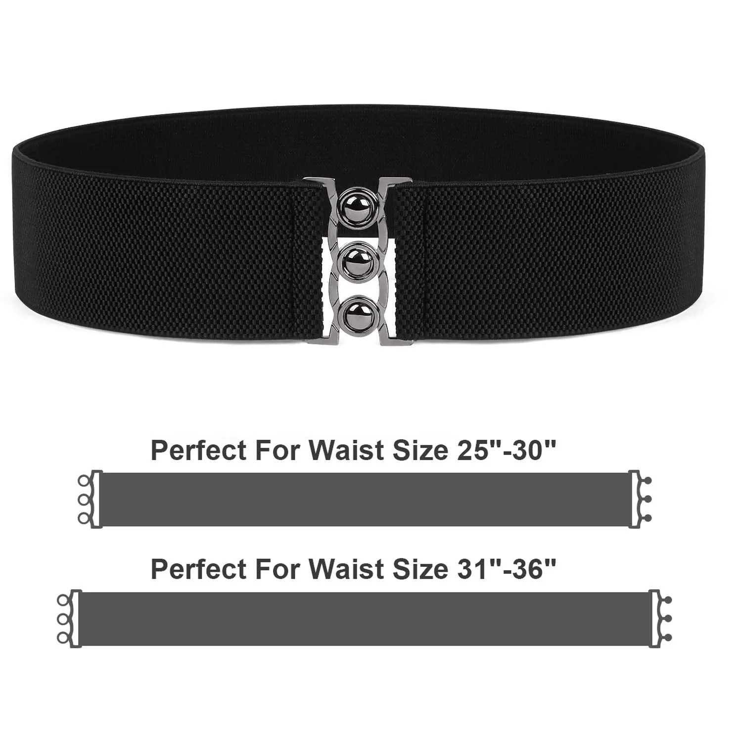 JASGOOD Vintage Wide Elastic Waist Belt Waistband Dress Stretchy Cinch Belt For Women 1.8 Inch Wide