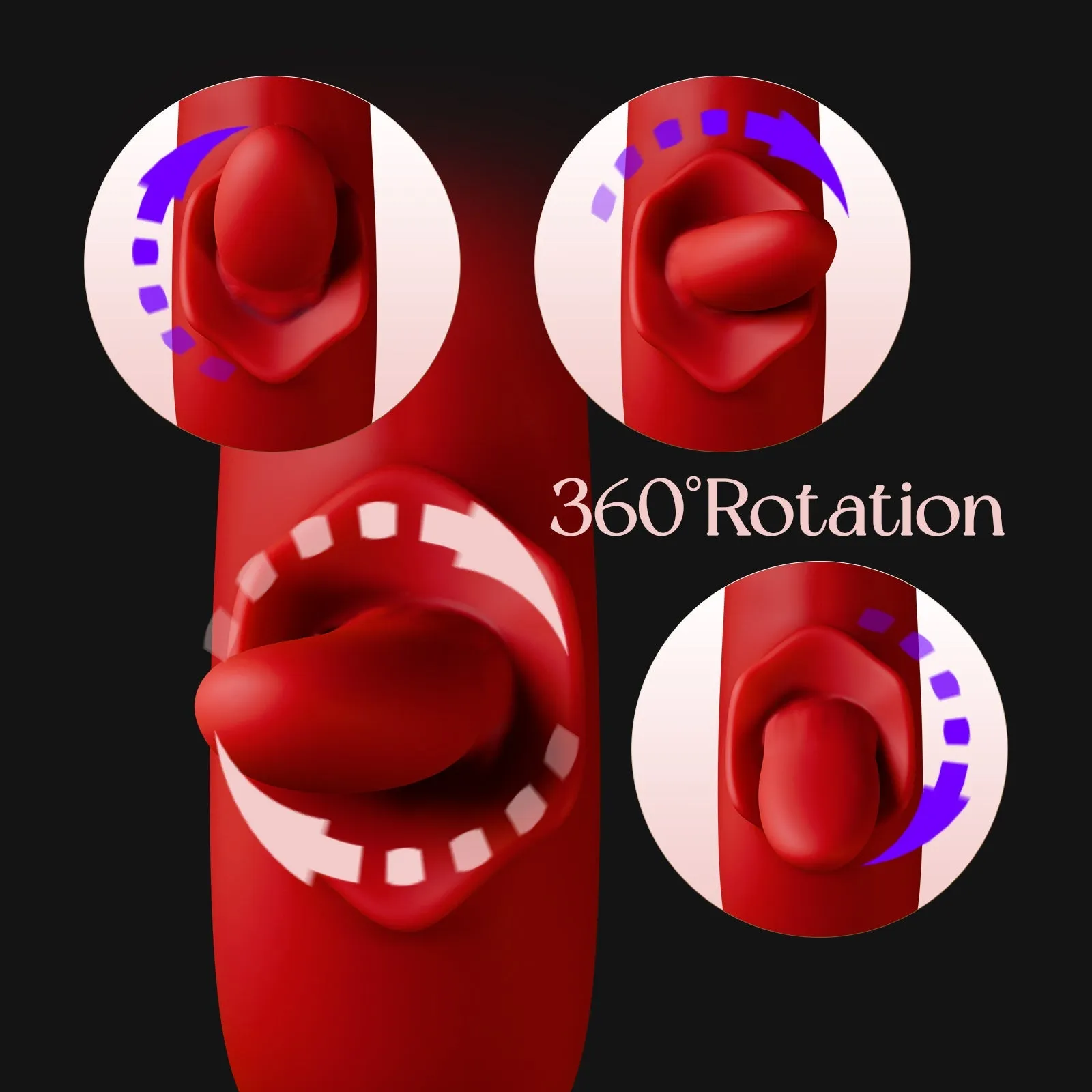 KERERO Dildo Vibrators Female Sex Toy with 9 Thrusting & 10 Licking Patterns