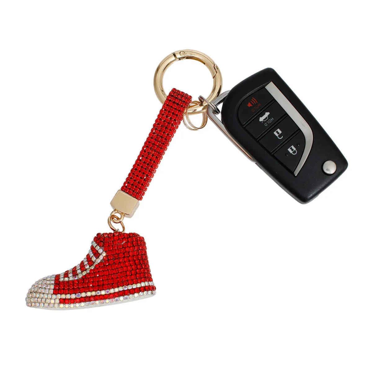 Keychain Red Bling Chucks Charm for Women