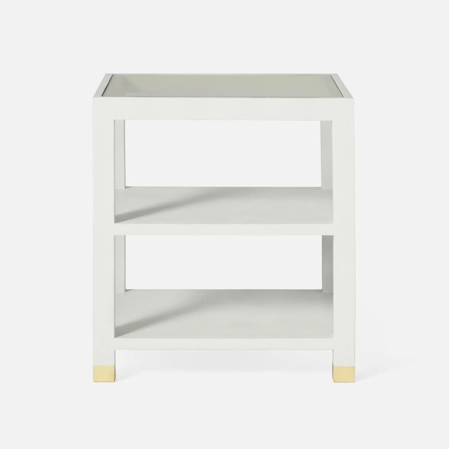 Lafeu Side Table Blanc Faux Shagreen - multiple options