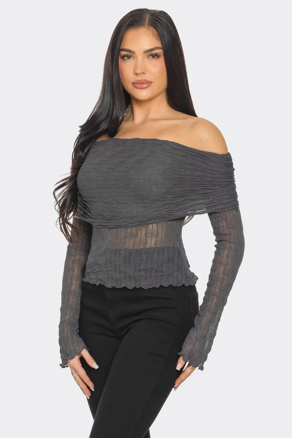 Long Sleeve Crop Top