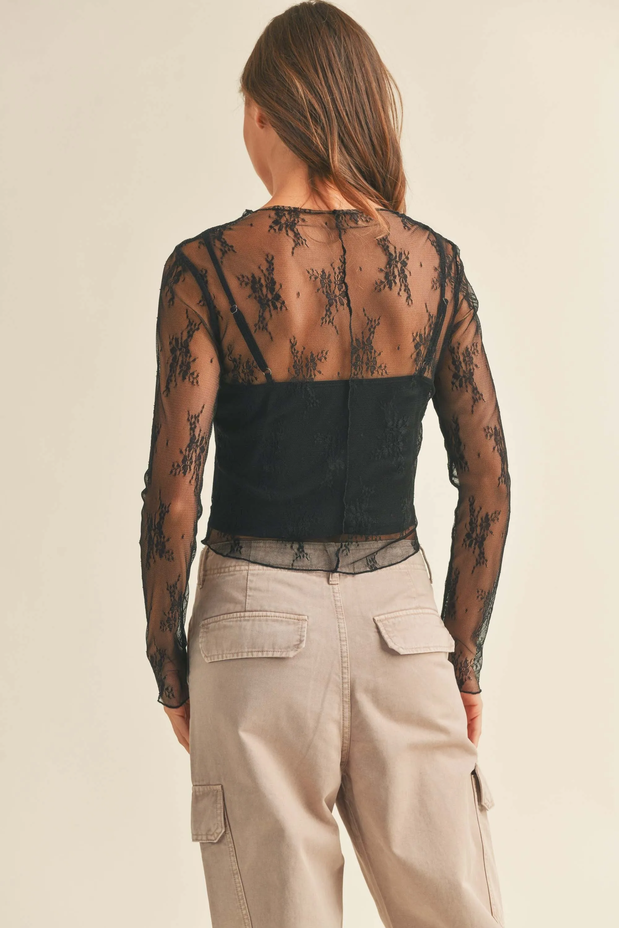 Long Sleeve Lace Top