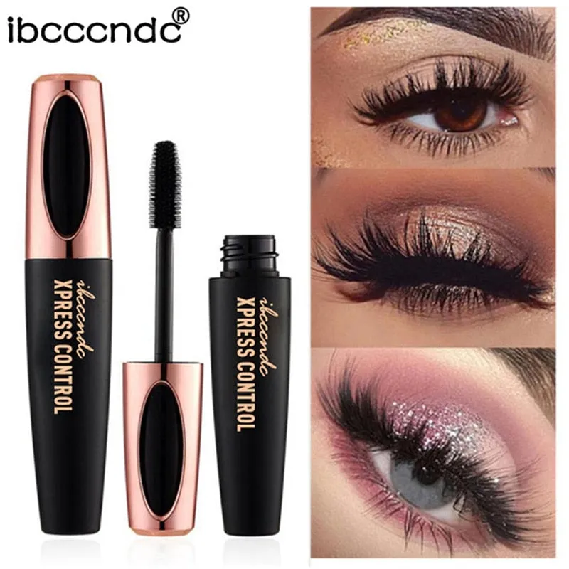 New 4D Silk Fiber Lash Mascara Waterproof Rimel 3d Mascara For Eyelash Extension Black Thick Lengthening Eye Lashes Cosmetics (black)