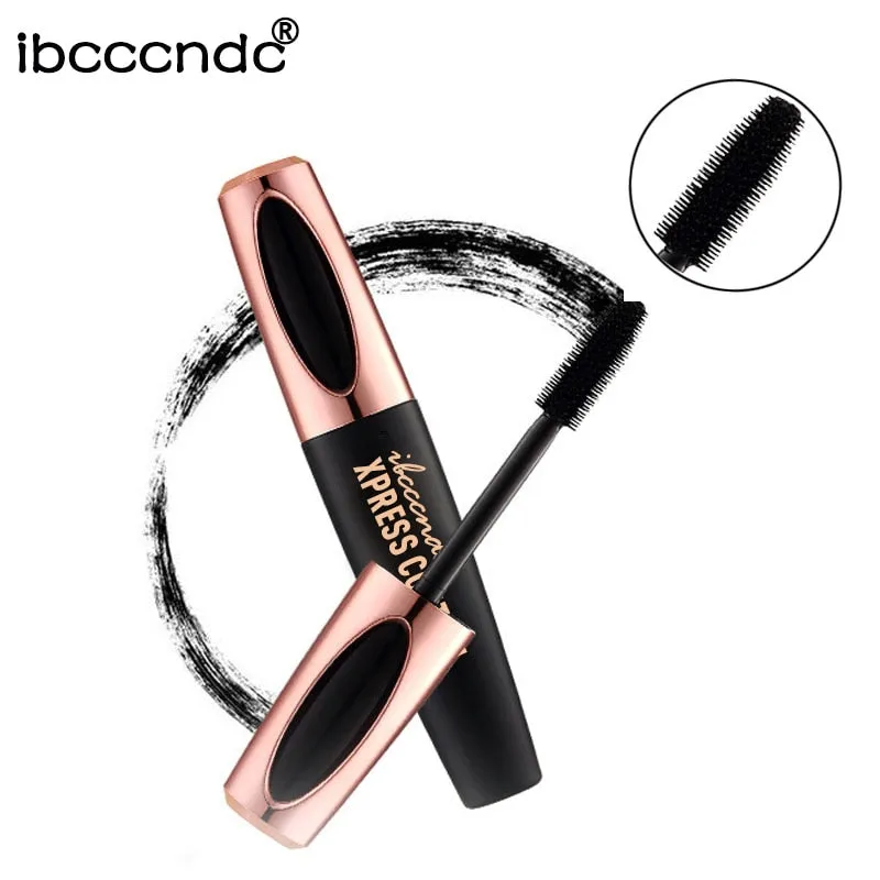 New 4D Silk Fiber Lash Mascara Waterproof Rimel 3d Mascara For Eyelash Extension Black Thick Lengthening Eye Lashes Cosmetics (black)