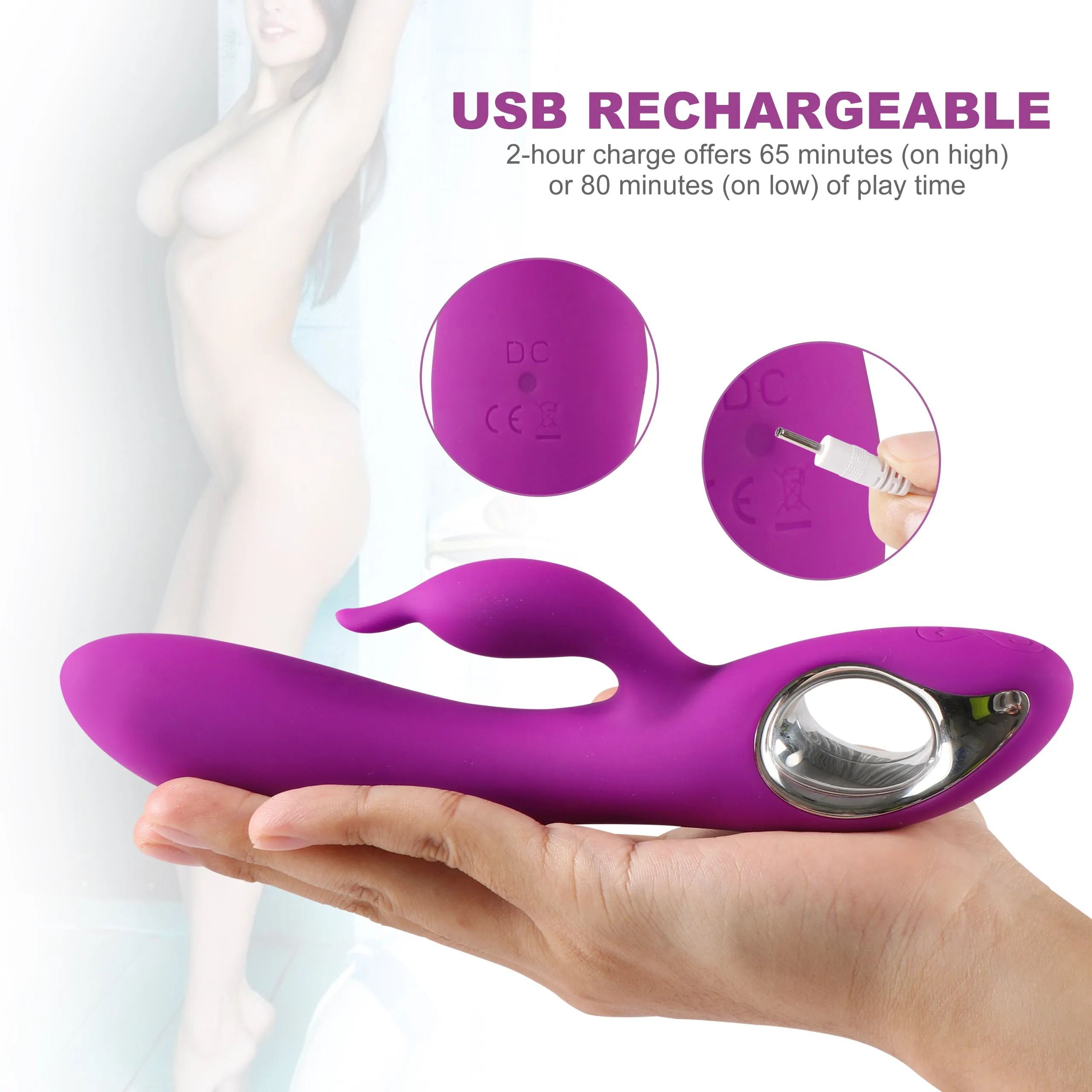 Rabbit Vibrator Clitoris G-Spot Stimulator