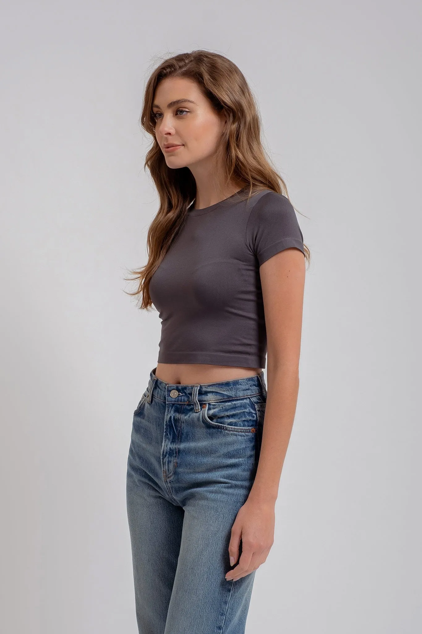 Reversible Short Sleeve Knit Top