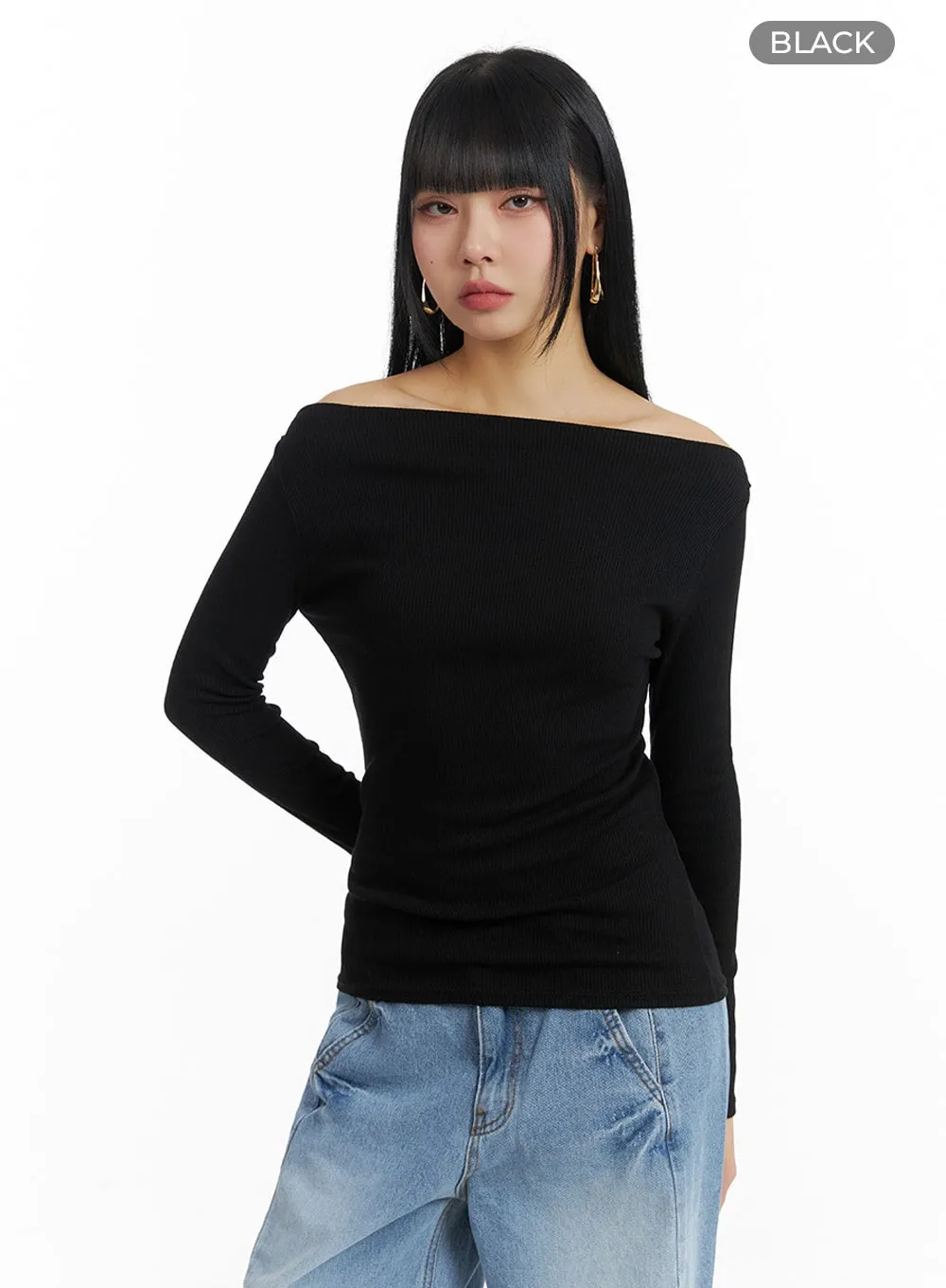 Solid Long Sleeve Top IM414