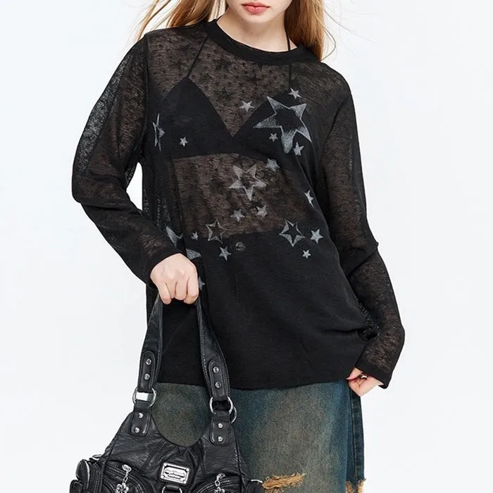 Star Girl Aesthetic Long Sleeve Top