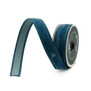 Steel Blue Velvet Ribbon, 1" X 10YD