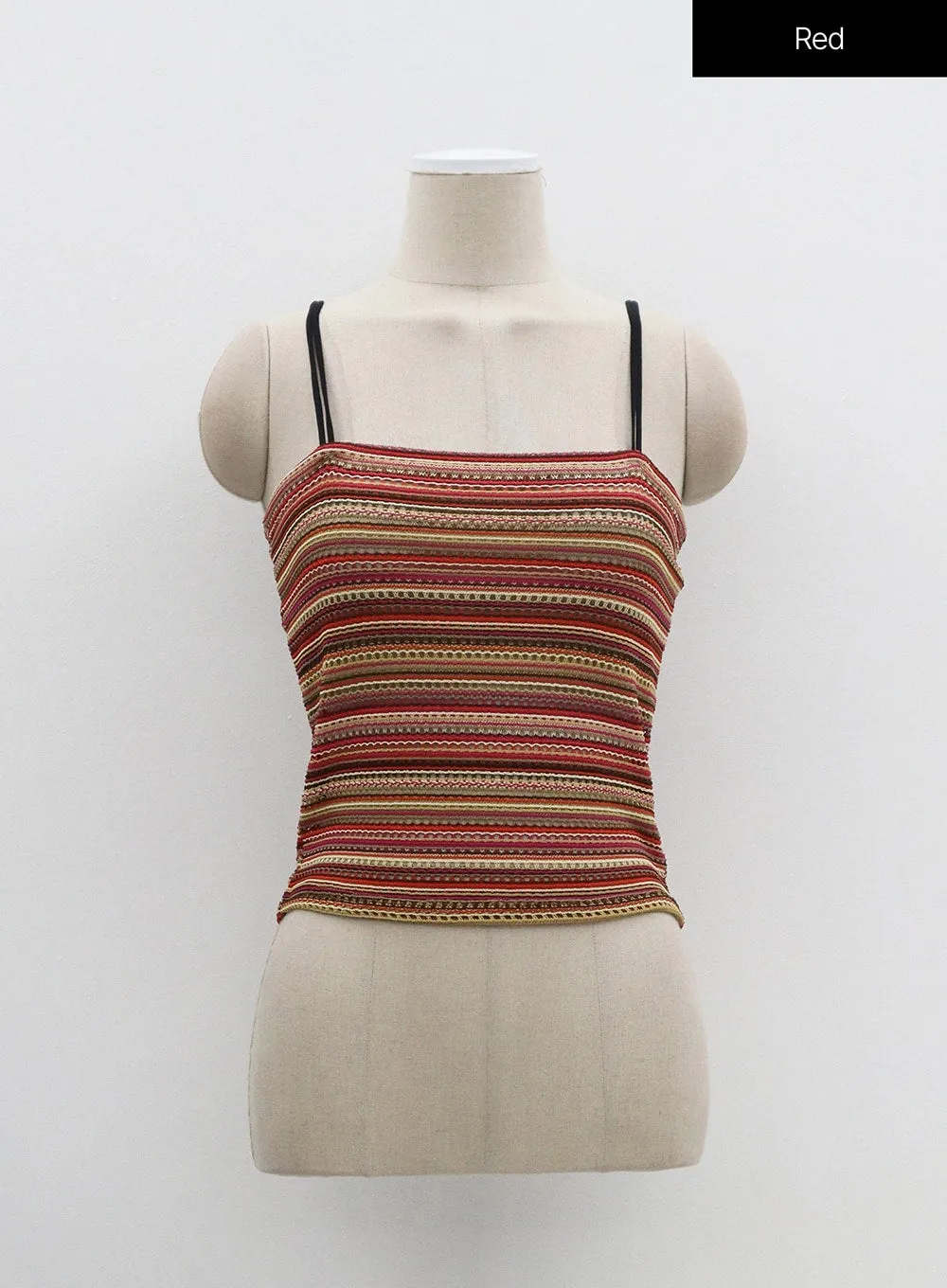 Stripe Thin Strap Top BF323