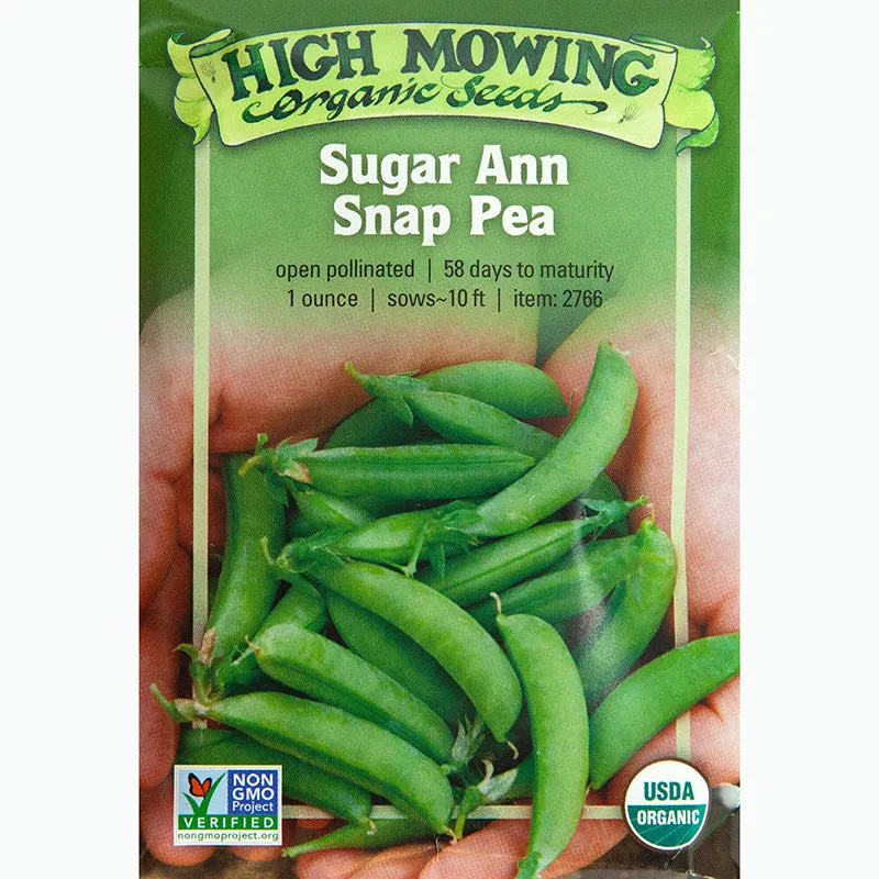 Sugar Ann Snap Pea Seeds (Organic)