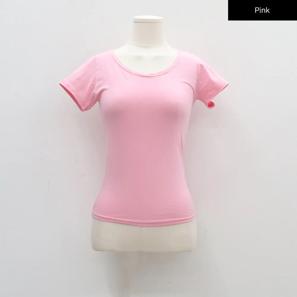 U-neck Short-Sleeve Top CA21