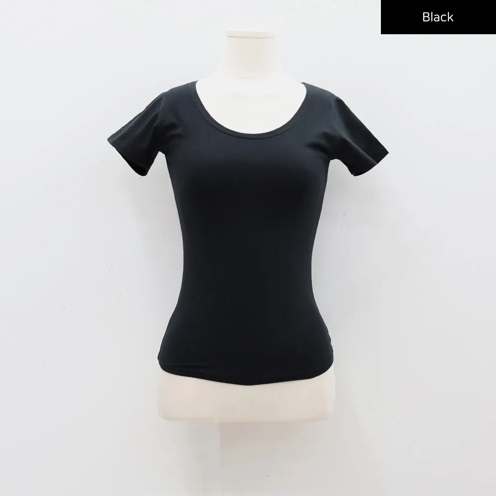 U-neck Short-Sleeve Top CA21