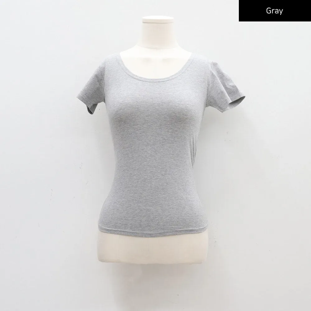 U-neck Short-Sleeve Top CA21