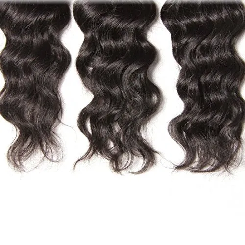 Unice Remy Brazilian Natural Wave Hair 100% Virgin Human Hair 4 Bundles 7A Grade Natural Color (10 12 14 16)