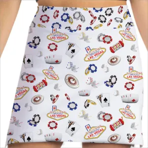 VIVA LAS VEGAS WHITE SKORT