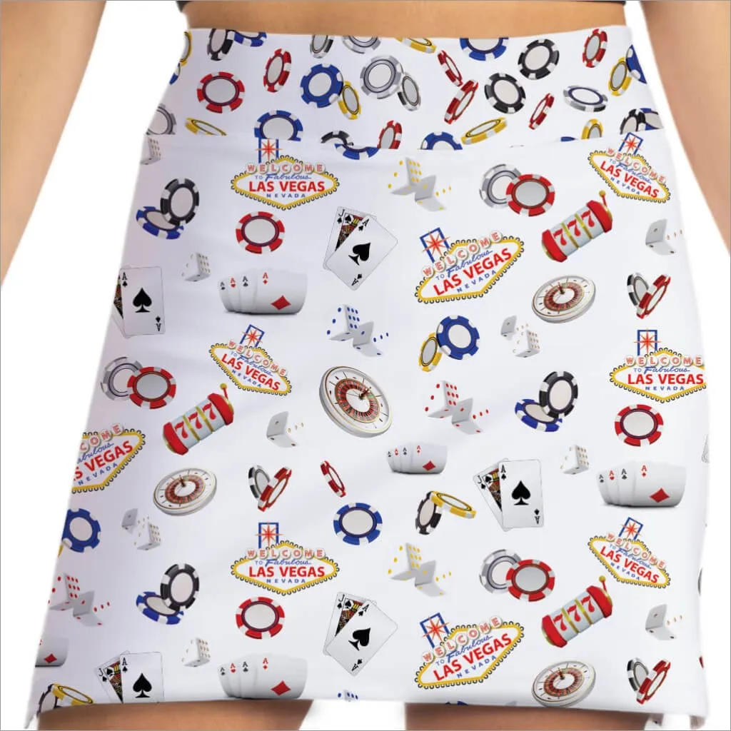 VIVA LAS VEGAS WHITE SKORT