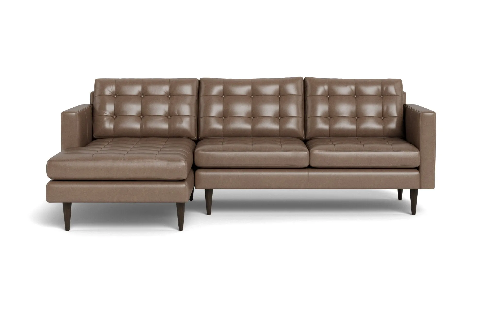 Wallace Leather Left Chaise Sectional