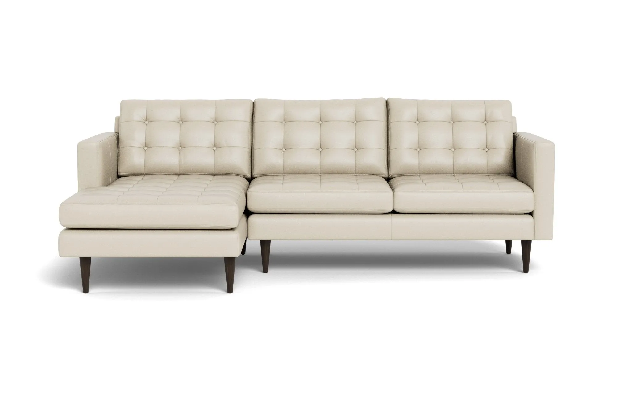 Wallace Leather Left Chaise Sectional