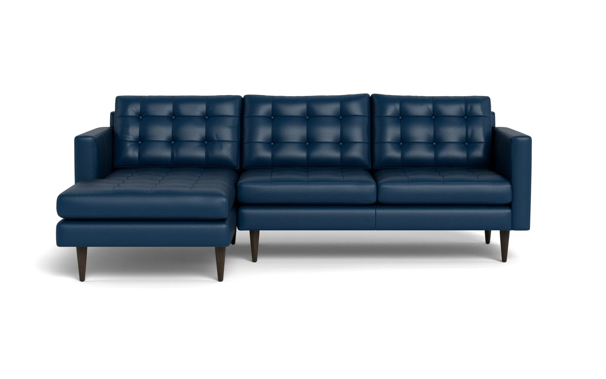 Wallace Leather Left Chaise Sectional