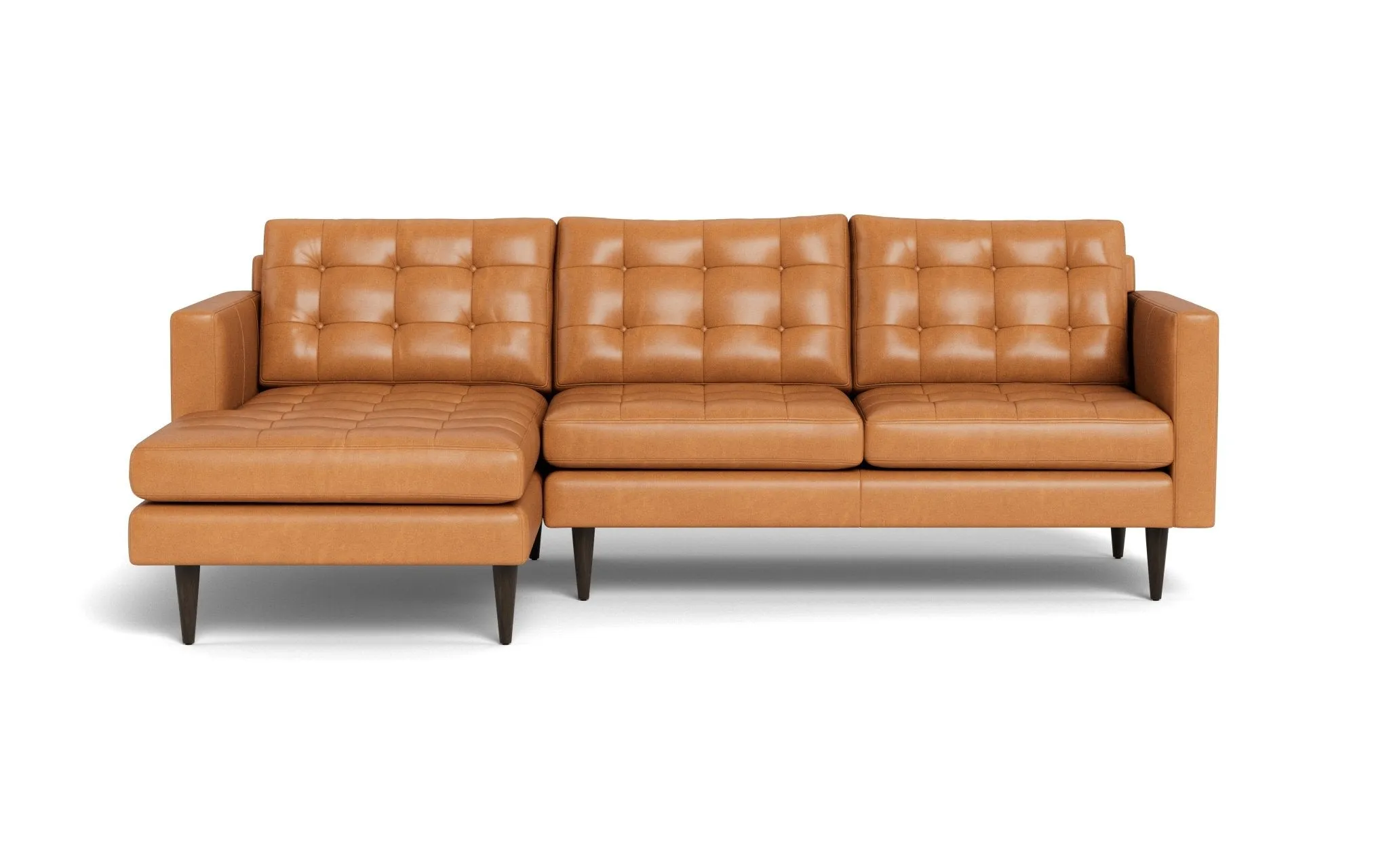 Wallace Leather Left Chaise Sectional