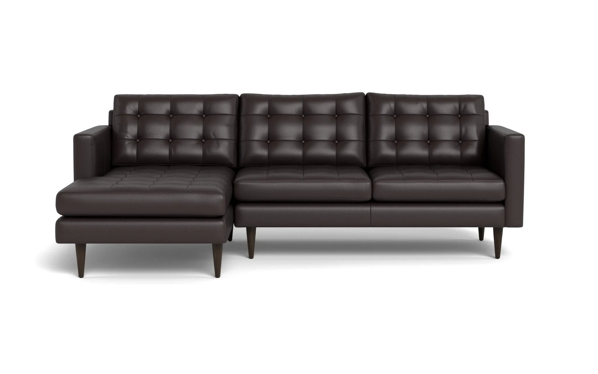 Wallace Leather Left Chaise Sectional